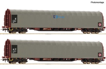 Roco 6600159 2-tlg. Set: Schiebeplanenwagen, CD Cargo,...