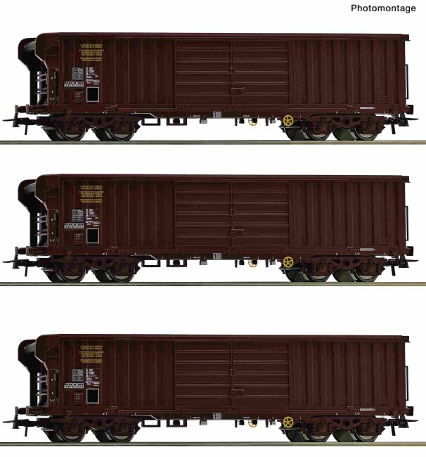 Roco 6600285 3-tlg. Set: Rolldachwagen, SNCF, Ep. IV