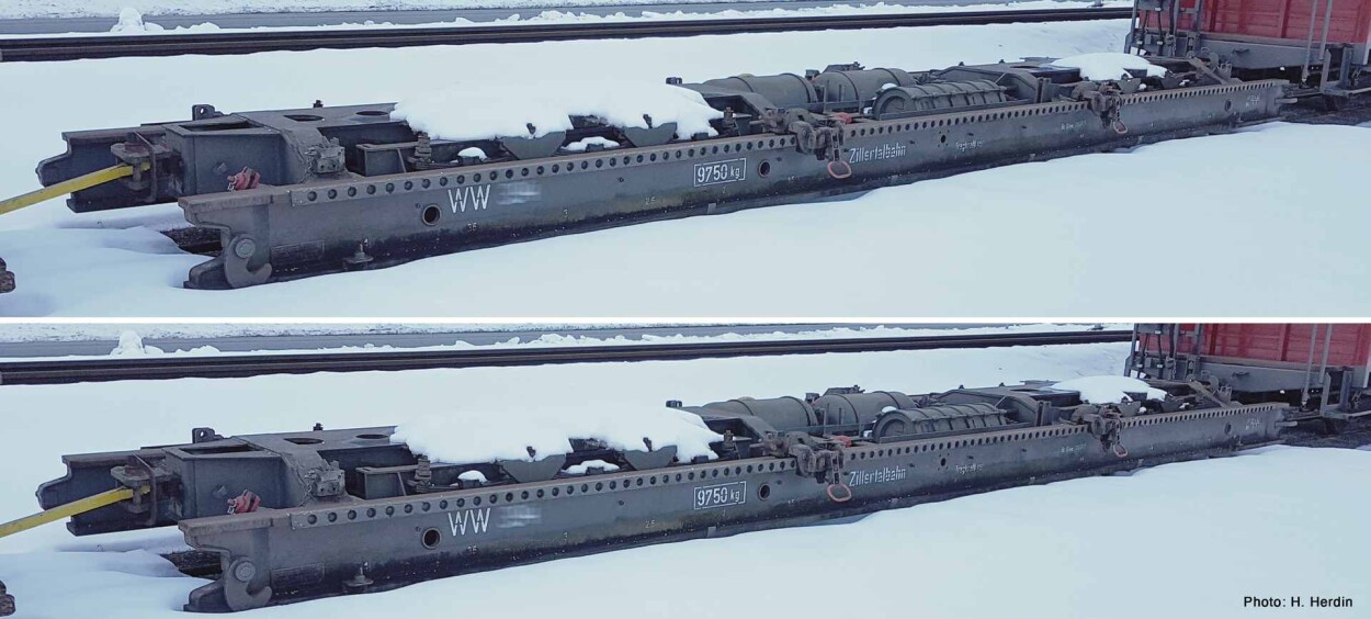 Roco 6640007 2-tlg. Set: Schmalspur-Rollwagen, Zillertalbahn, Ep. V