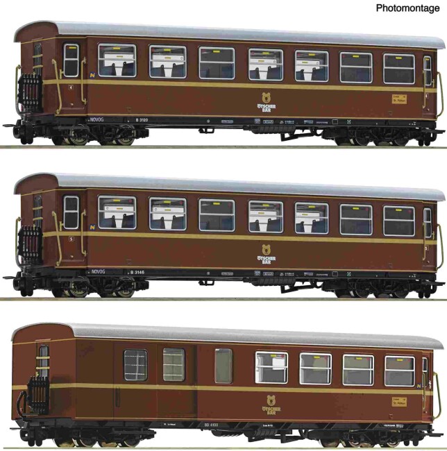 Roco 6240006 3-tlg. Set: Personenzug „Ötscherbär“, NÖVOG, Ep. VI