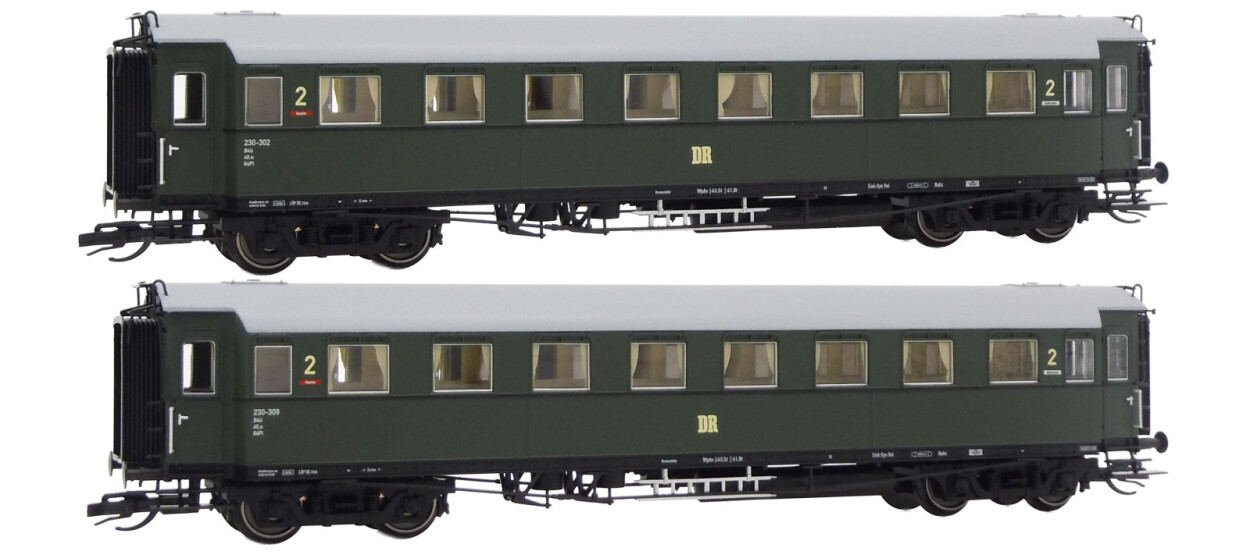 Saxonia 120181-2 2er Set Personenwagen C4Ü Sa 07, DR Ep.III