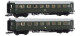 Saxonia 120183-2 2er Set Personenwagen C4&Uuml; Sa 07 m. Beleuchtung, DR Ep.III