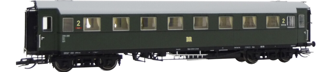 Saxonia 120184-2 Personenwagen C4Ü Sa 07 m. Beleuchtung, DR Ep.III