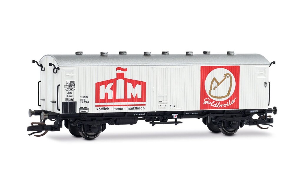Arnold HN9777 2-achs. Fährbootkühlwagen, „KIM Broiler”, DR