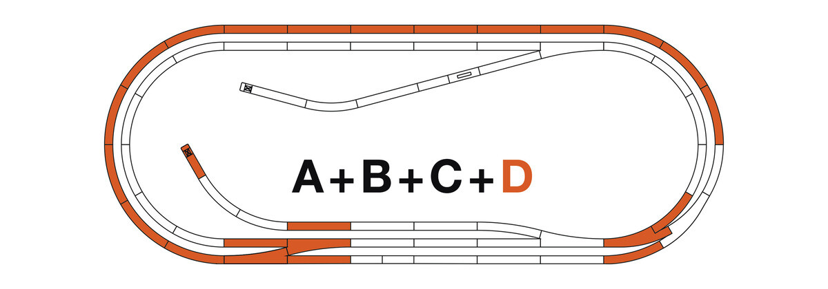 Roco 42022 Gleisset D ROCO-LINE m.Bett.p