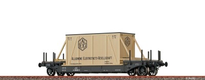 Brawa 47916 H0 Tiefladewagen Ja "AEG" k.k.St.B....