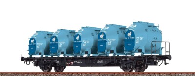 Brawa 49140 H0 Beh&auml;ltertragwagen BTmms58 DB, mit...