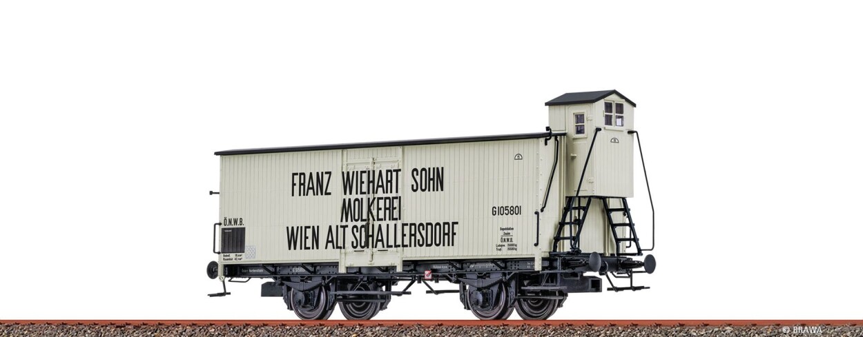 Brawa 51166 H0 Kühlwagen "Franz Wiehart Sohn Molkerei" ÖBB Ep. I