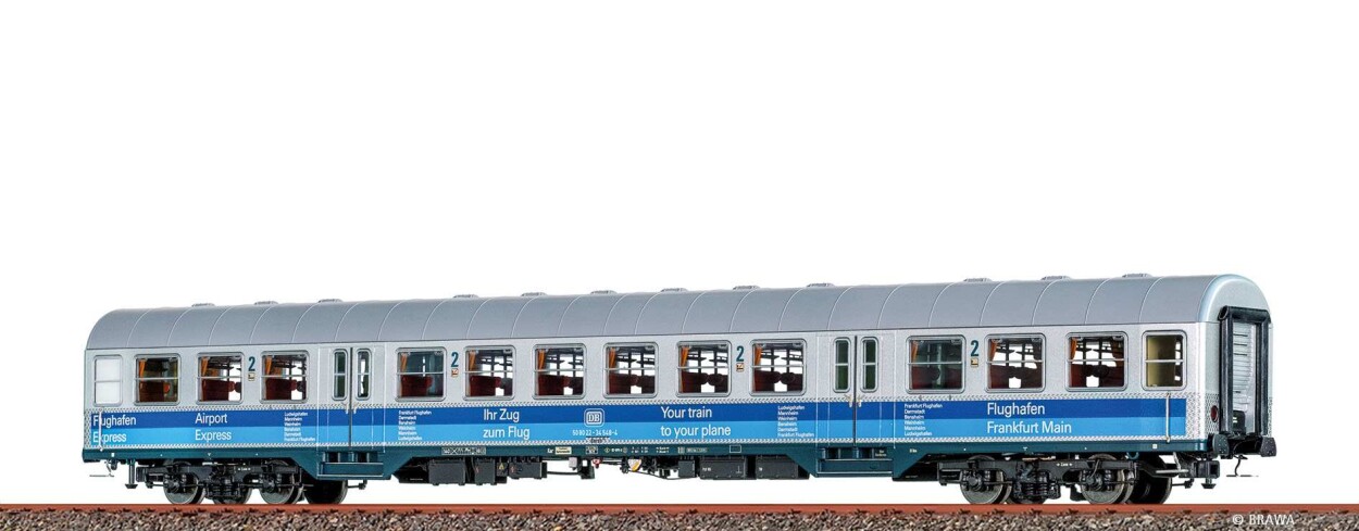 Brawa 58201 H0 Nahverkehrswagen Bnrzb728 "Flughafen Frankfurt/Main" DB Ep. IV DC