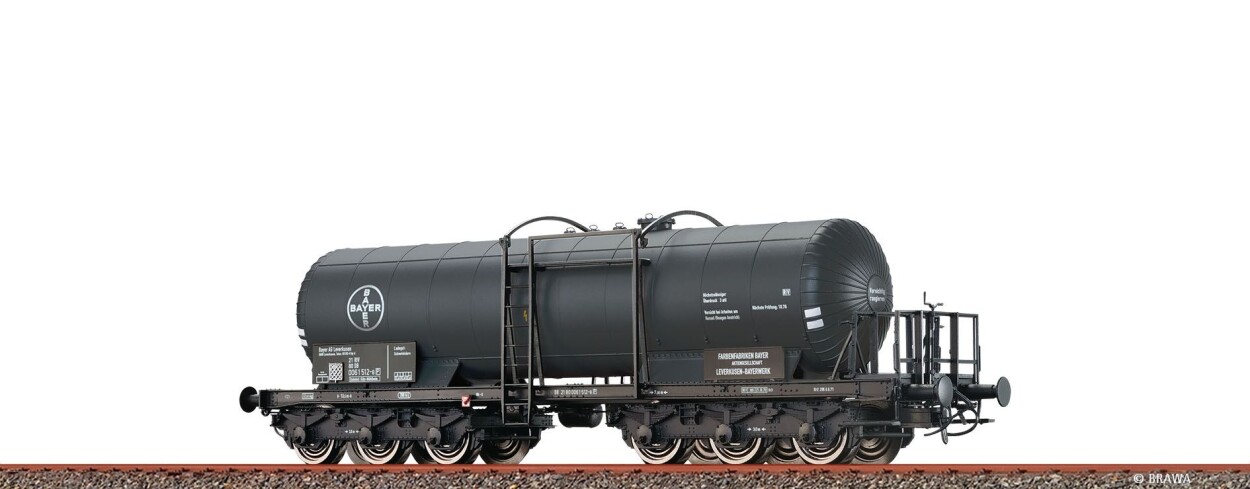 Brawa 58222 H0 Kesselwagen 6-achsig ZZ "Bayer" DB Ep. IV