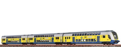 Brawa 64545 N Doppelstock-Wagenset Metronom, 3er-Set (RE...