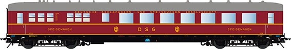 Lenz 41264-02 Schürzenwagen DSG-Speisewagen, DB, Ep.3a, RAL 3003