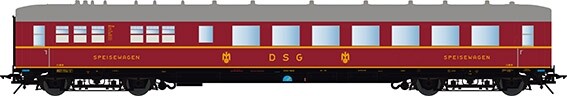 Lenz 41264-06 Schürzenwagen DSG-Speisewagen, DB, Ep.3b, RAL 3003