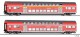 Tillig 01132 Reisezugwagenset &bdquo;DB Regio&ldquo; der DB AG, bestehend aus zwei Doppelstockwagen DBpza 780, Teil 2, Ep. VI