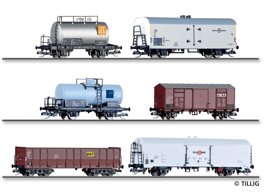 Tillig 01137 Güterzugset „80 Jahre Nenngröße TT“, bestehend aus 6 verschiedenen Güterwagen, Ep. IV Einmalauflage 2026