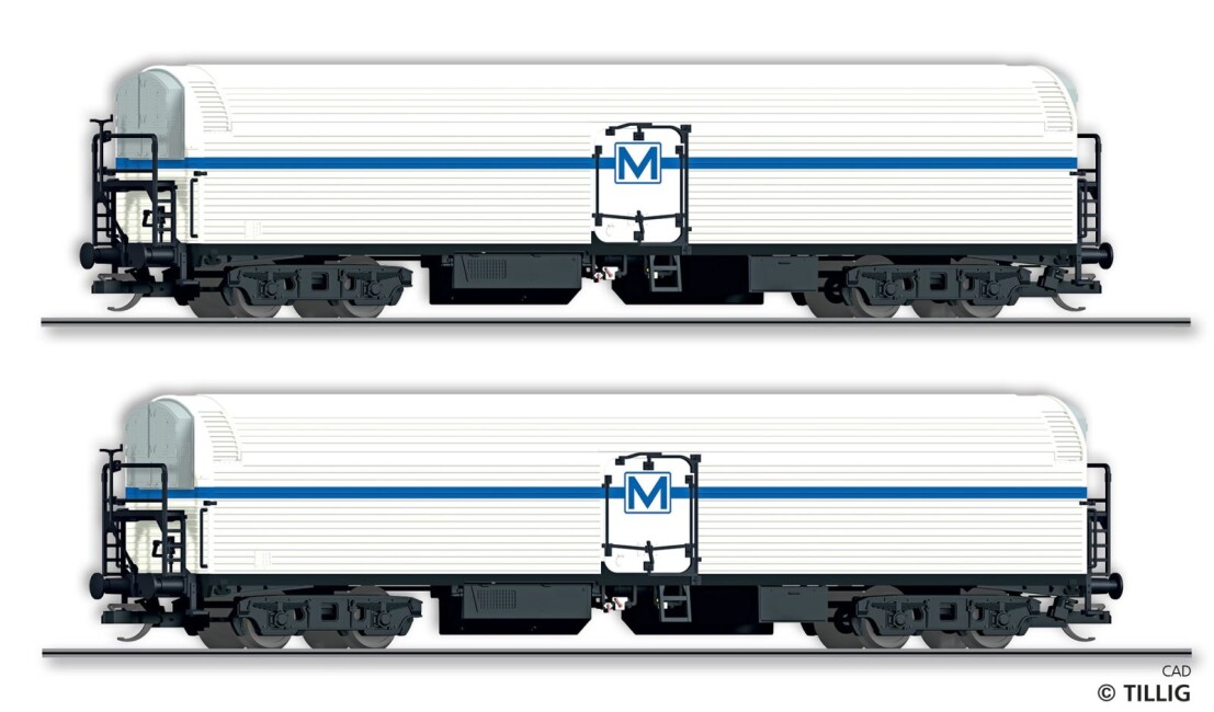 Tillig 01143 Güterwagenset der DR, bestehend aus zwei Maschinenkühlwagen TTehkor, Ep. III -FORMNEUHEIT-