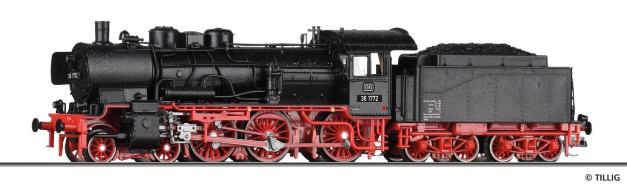Tillig 02036 Dampflokomotive BR 38.10 der DB, Ep. III