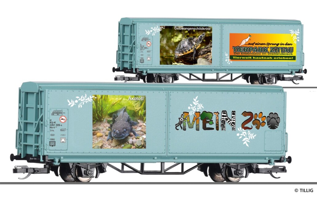 Tillig 14858 START-Schiebewandwagen Hbis-tt „Mein Zoo“, Ep. VI