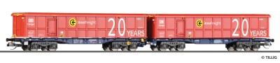 Tillig 15084 Doppeltragwagen InnoWaggon der VTG, beladen...