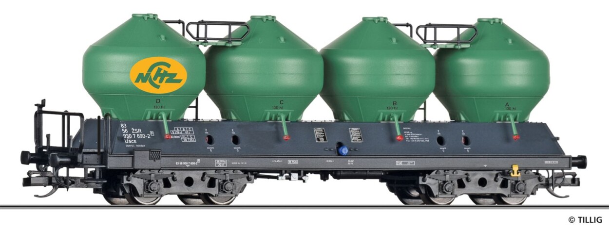 Tillig 15863 Staubsilowagen Uacs der Novácké chemické závody a.s., Ep. V