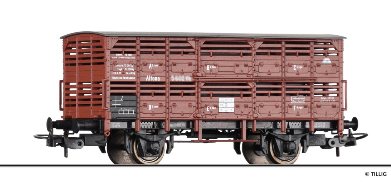 Tillig 77079 Verschlagwagen V Altona der DRG, Ep. II