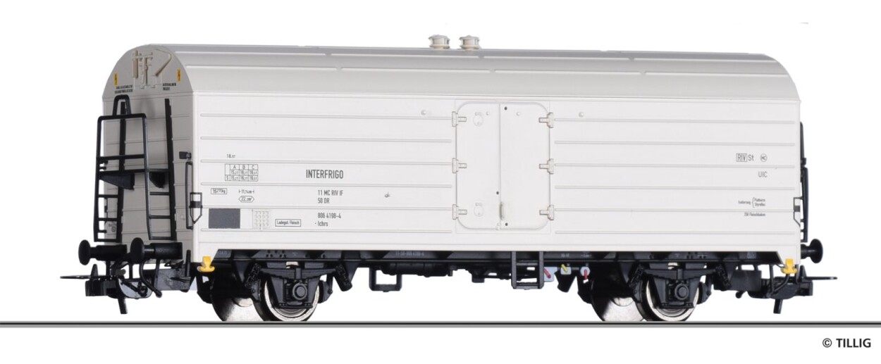 Tillig 79605 Kühlwagen Ichrs „Interfrigo“ der DR, Ep. IV AC