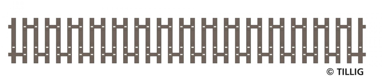 Tillig 83192 Flex-Schwellenband Zwangsgleis (einseitig) 166mm -FORMNEUHEIT-