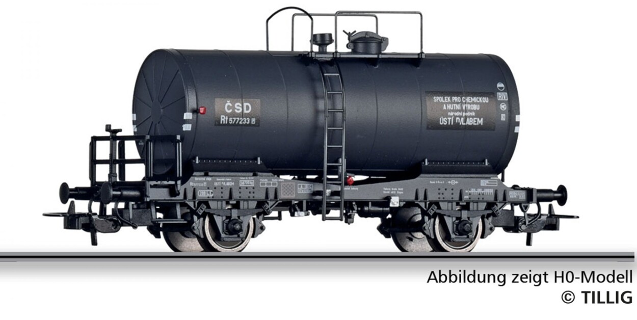 Tillig 95362 Kesselwagen Rt „Spolchemie“ der CSD, Ep. III
