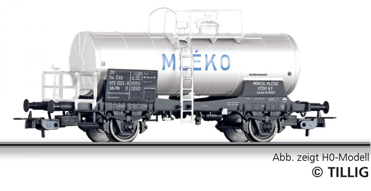 Tillig 95363 Kesselwagen Uh „Mleko“ derc CSD, Ep. IV