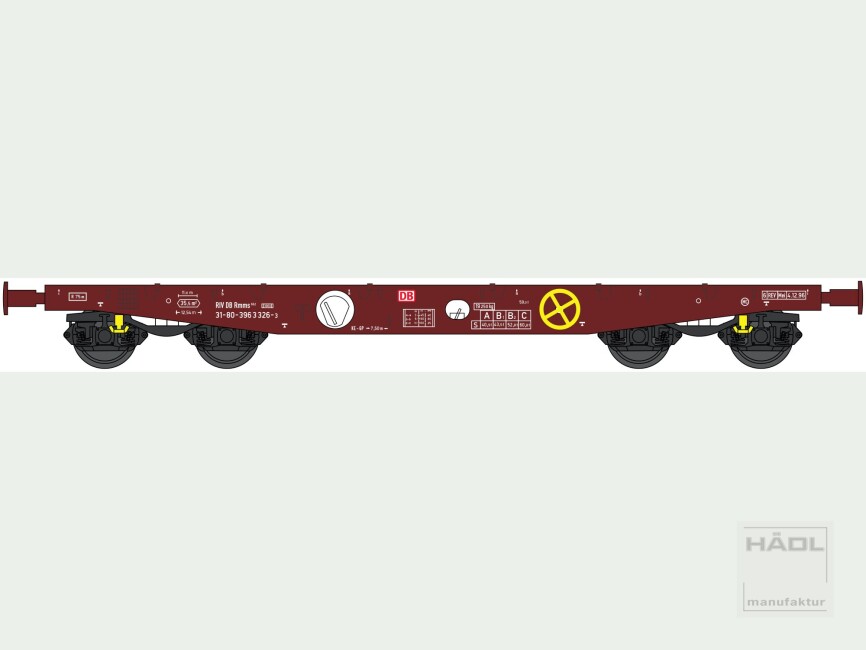 HÄDL 113455-1 Flachwagen Rmms DBAG Ep. V, 396 3 326-3, TT