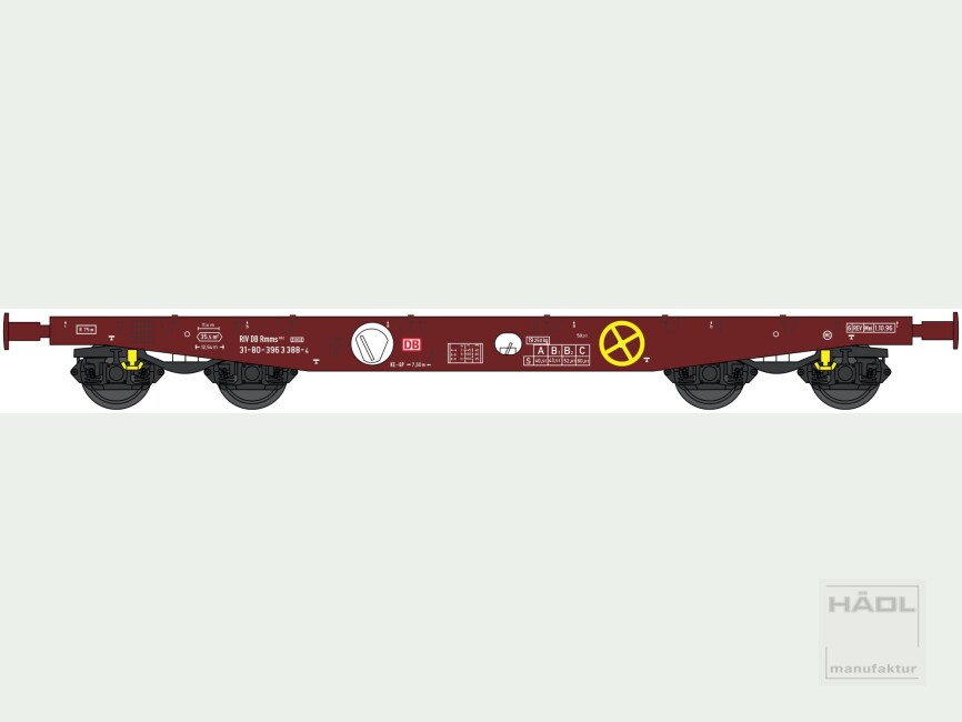 HÄDL 113455-2 Flachwagen Rmms DBAG Ep. V, 396 3 388-4, TT