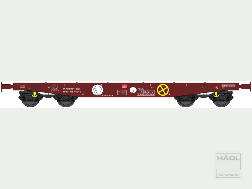 HÄDL 113455-3 Flachwagen Rmms DBAG Ep. V, 396 3 412-2, TT