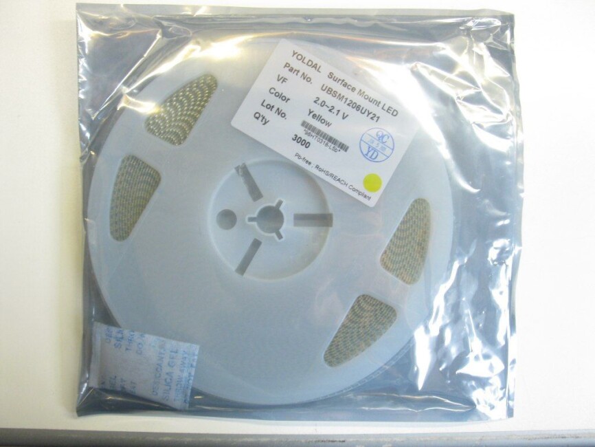 Schönwitz LED-Restposten-1 3000 Stück LED SMD 1206 gelb YOLDAL UBSM1206UY21