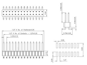 Sch&ouml;nwitz 50795 21 Pin Stiftleiste SMD MTC Decoder...