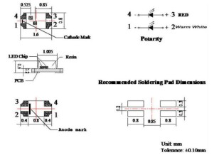 Sch&ouml;nwitz 51064 DUO Bi-Color LED SMD 0603...