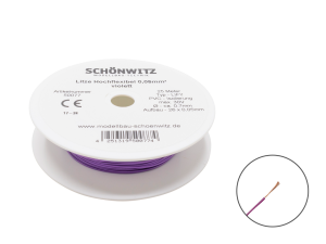 Sch&ouml;nwitz 50077 25 Meter Miniaturkabel Litze LIFY...