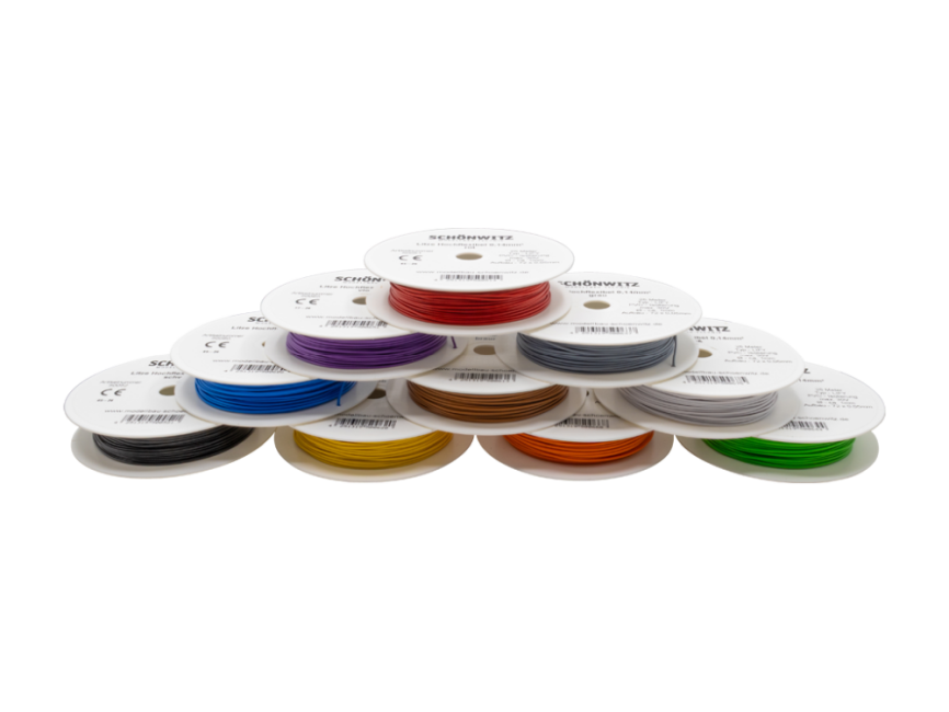 Schönwitz 50068 250 Meter Modellbau Litze 0,14mm² Sparset 10 Farben