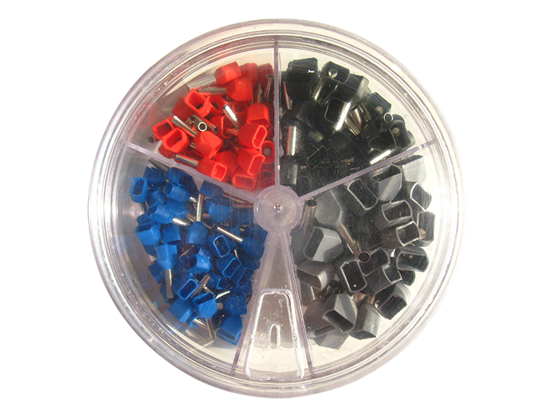 Schönwitz 11538 Aderendhülsen Twin isoliert Sortiment Set in Dose 200 Teile