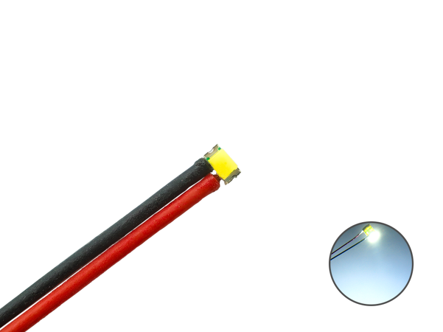 Schönwitz 50028 10 Stück LED SMD 0603 mit Kabel kaltweiß für Car System