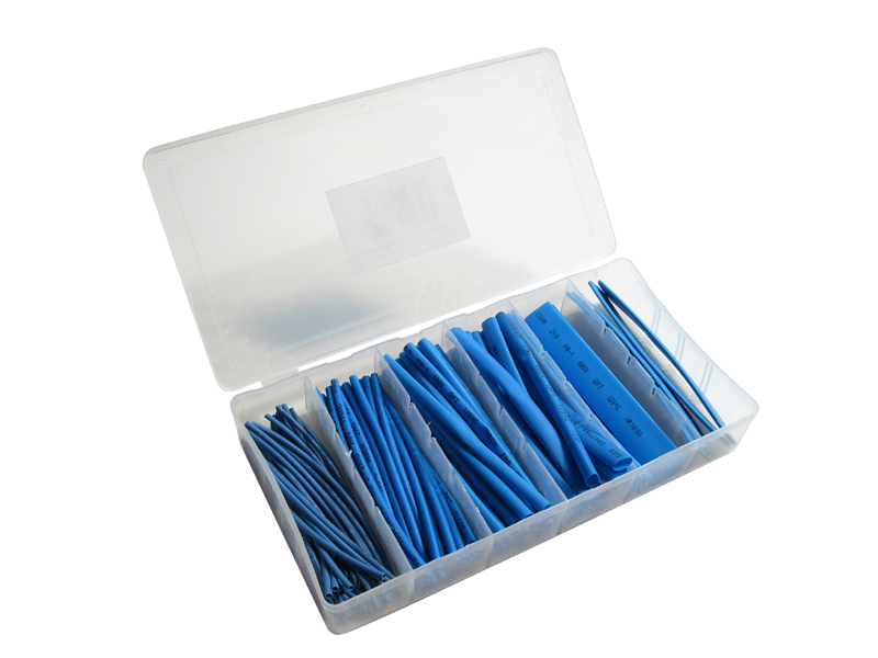 Schönwitz 11852 Schrumpfschlauch Sortiment Set 100 Teile 10cm blau