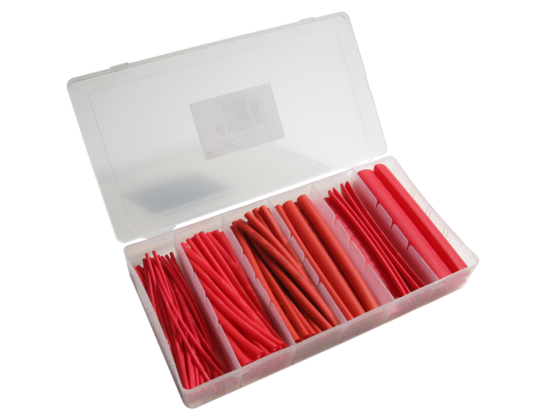 Schönwitz 11851 Schrumpfschlauch Sortiment Set 100 Teile 10cm rot