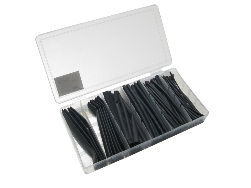 Schönwitz 30277 Schrumpfschlauch Sortiment Set 100 Teile 10cm schwarz