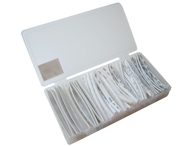 Schönwitz 31334 Schrumpfschlauch Sortiment Set 100 Teile 10cm weiß