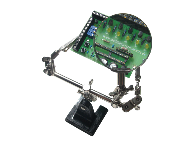 Schönwitz 30281 Löthilfe Halter dritte 3. helfende Hand mit Lupe