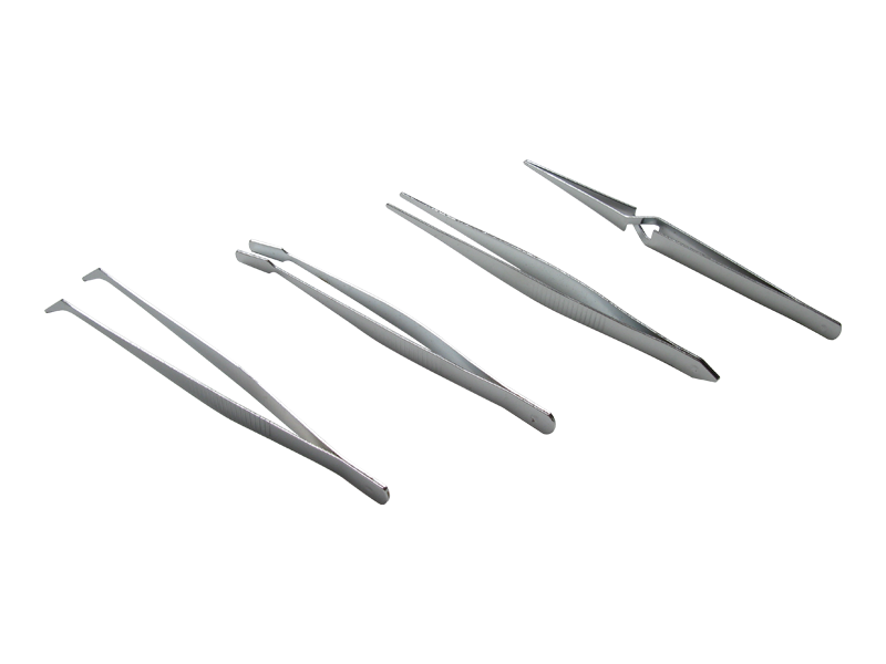 Schönwitz 30397 Pinzetten Set Sortiment - 4 teilig - rostfrei - 110mm