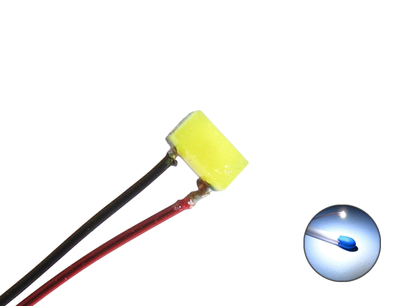 Schönwitz 50202 10 Stück LED SMD 0402 mit Kupferlackdraht Draht Kabel kaltweiß weiß