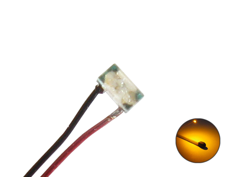 Schönwitz 50205 10 Stück LED SMD 0402 mit Kupferlackdraht Draht Kabel gelb