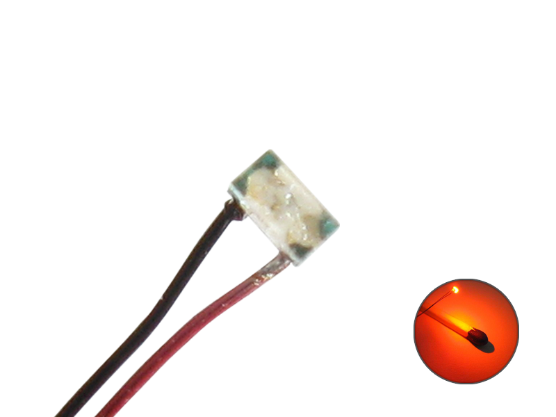 Schönwitz 50206 10 Stück LED SMD 0402 mit Kupferlackdraht Draht Kabel orange