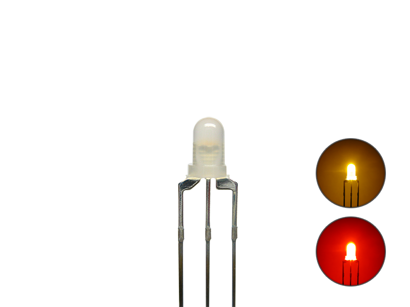 Schönwitz 50820 DUO Bi-Color LED 3mm diffus 3pin Anode gelb / rot