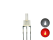 Sch&ouml;nwitz 50822 DUO Bi-Color LED 2mm lang diffus 3pin Anode kaltwei&szlig; / rot
